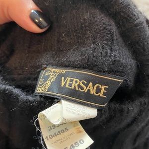 Men’s Wool Versace Turtleneck Sweater Black